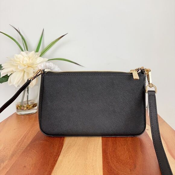 NWT MICHAEL KORS Jet Set travel Medium Pouchette Saffiano Leather Crossbody Bag - Picture 4 of 9